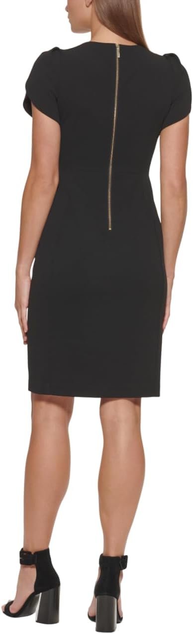 calvin klein womens tulip short sleeve scuba crepe mini dress calvin klein womens tulip short sleeve scuba crepe mini dress