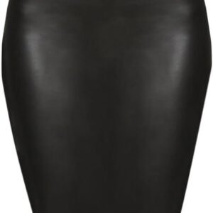 faux leather skirts for women high waisted leather bodycon pencil skirt
