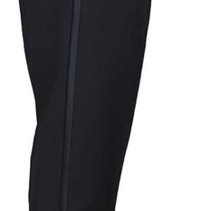 sir gregory men’s adjustable waist formal fitted trousers with satin stripe