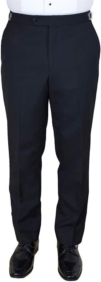 sir gregory men’s adjustable waist formal fitted trousers with satin stripe sir gregory men’s adjustable waist formal fitted trousers with satin stripe