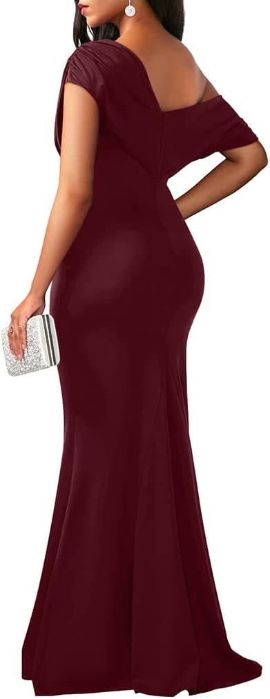 ymduch women's elegant sleeveless off shoulder bodycon long formal party evening dress ymduch women's elegant sleeveless off shoulder bodycon long formal party evening dress
