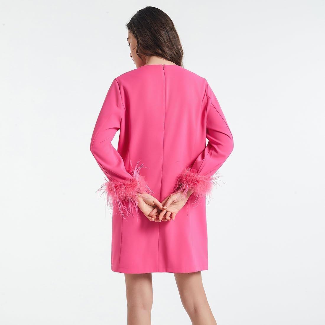 d sun women feather dress round neck casual 3/4 feather sleeves party dress elegant wedding guest cocktail mini dresses d sun women feather dress round neck casual 3/4 feather sleeves party dress elegant wedding guest cocktail mini dresses