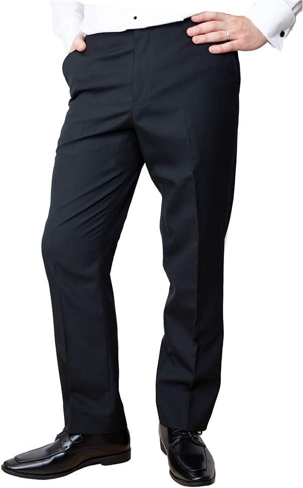 sir gregory men’s adjustable waist formal fitted trousers with satin stripe sir gregory men’s adjustable waist formal fitted trousers with satin stripe