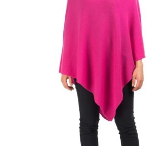 dalle piane cashmere 100% cashmere lightweight poncho made in italy travel topper (7 oz) one size