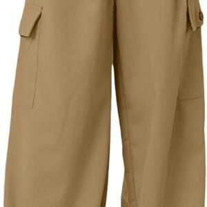 dokotoo womens high waisted wide leg cargo pants baggy casual work pants with 4 pockets