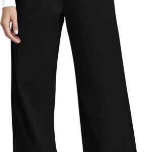 kistore womens pants wide leg thick warm pleated work slacks fall winter business casual trousers for women with pocket