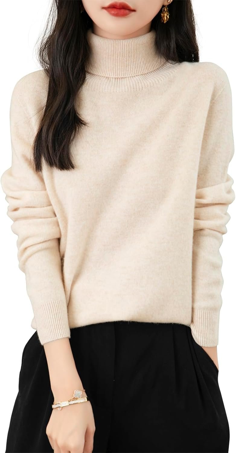 chanyarn women's turtleneck 100% merino wool 2025 first line ready to wear fall winter seamless knit pullover sweater chanyarn women's turtleneck 100% merino wool 2025 first line ready to wear fall winter seamless knit pullover sweater