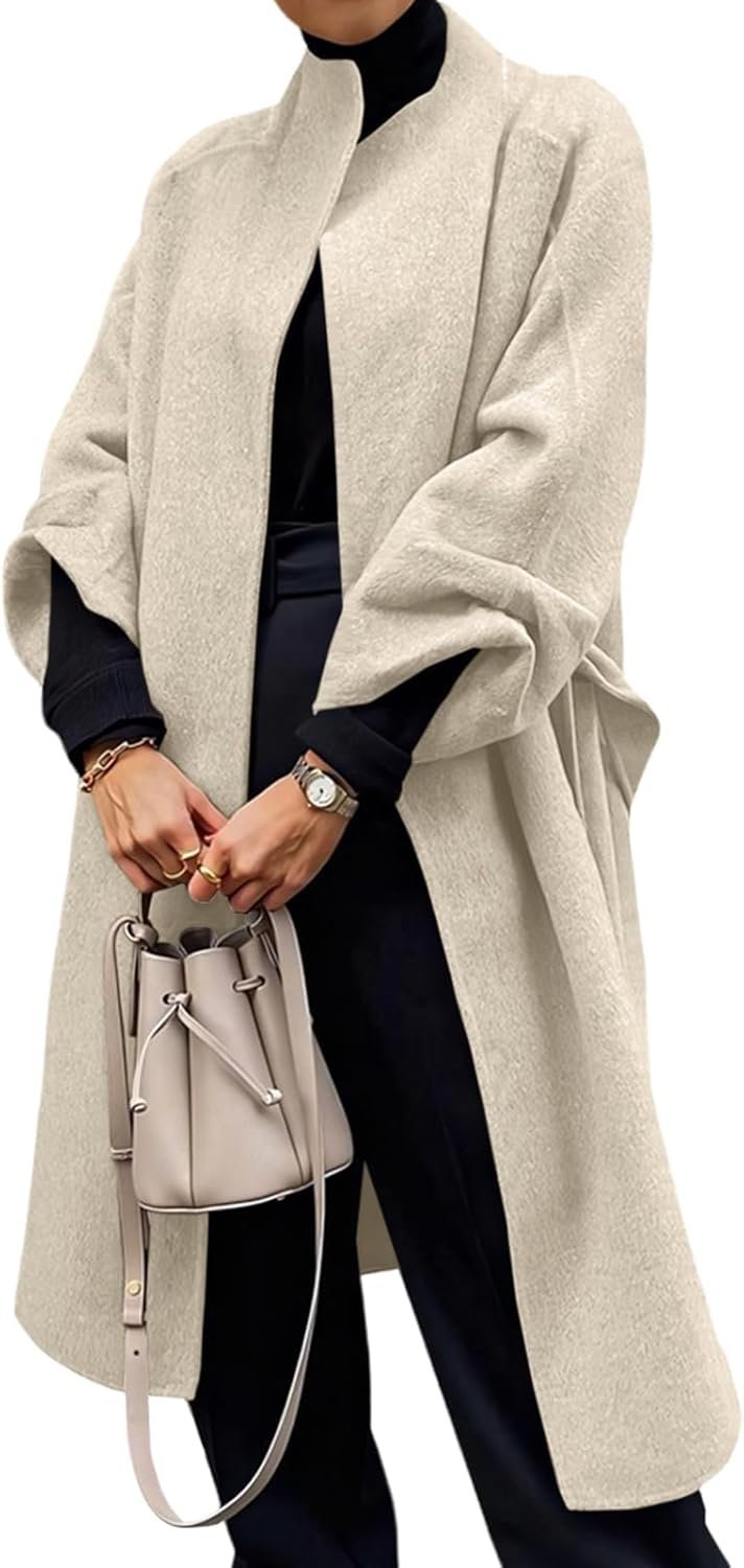 cicy bell womens long pea coats oversized wrap wool blend trench coats winter open front cardigan overcoats cicy bell womens long pea coats oversized wrap wool blend trench coats winter open front cardigan overcoats