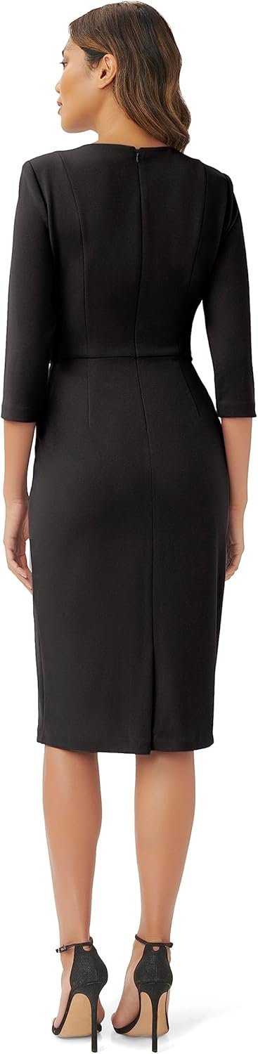adrianna papell womens bow sheath dress with three quarter sleeves adrianna papell womens bow sheath dress with three quarter sleeves