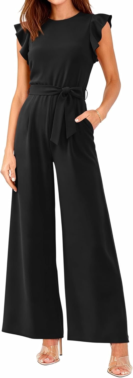 btfbm jumpsuits for women 2026 crew neck dressy cap sleeve belted high waist wide leg romper one piece casual outfits pockets btfbm jumpsuits for women 2026 crew neck dressy cap sleeve belted high waist wide leg romper one piece casual outfits pockets