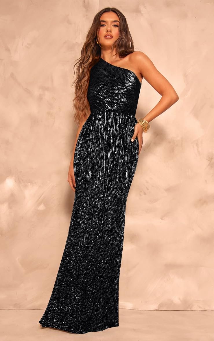 women's elegant maxi formal dresses one shoulder pleated a line long evening party gowns women's elegant maxi formal dresses one shoulder pleated a line long evening party gowns