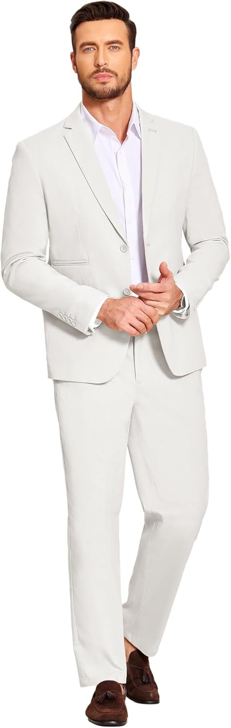 coofandy men's 2 piece linen suits set regular fit casual lightweight blazer jacket and pants coofandy men's 2 piece linen suits set regular fit casual lightweight blazer jacket and pants