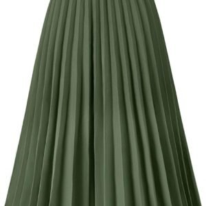 basoteeuo womens skirt leopard print midi long shirring pleated skirts high waisted a line skirts