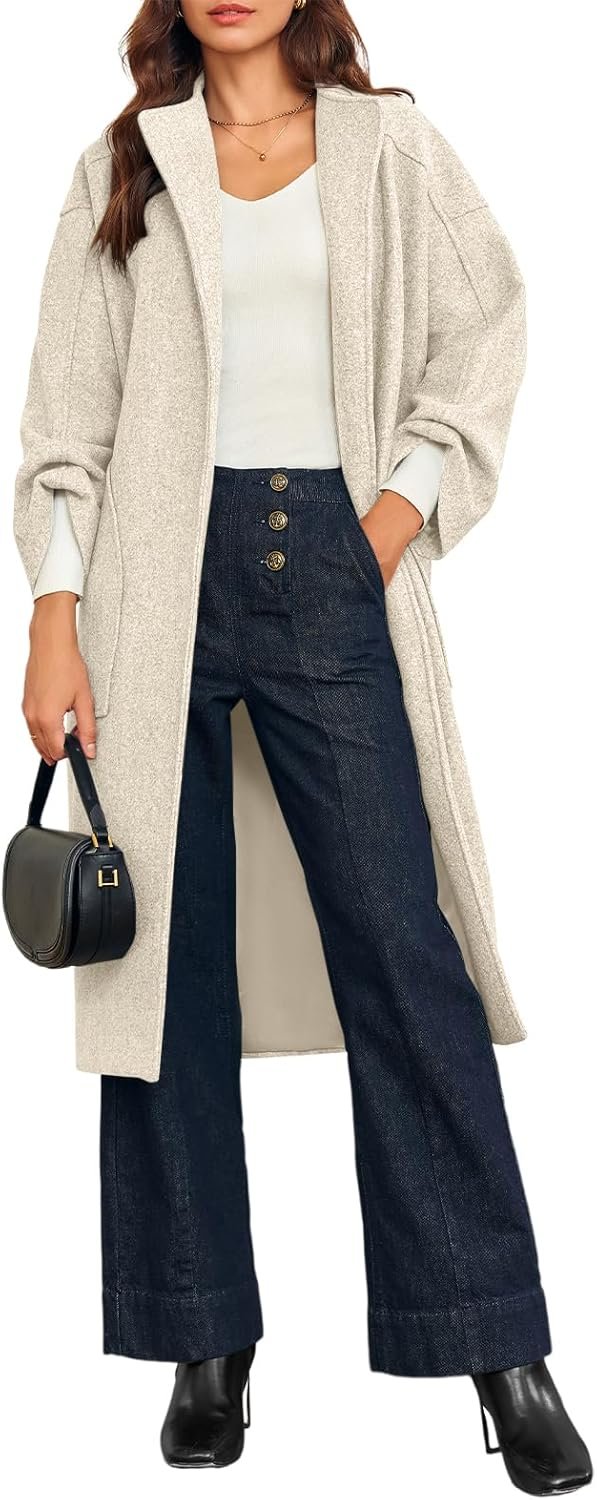 cicy bell womens long pea coats oversized wrap wool blend trench coats winter open front cardigan overcoats cicy bell womens long pea coats oversized wrap wool blend trench coats winter open front cardigan overcoats