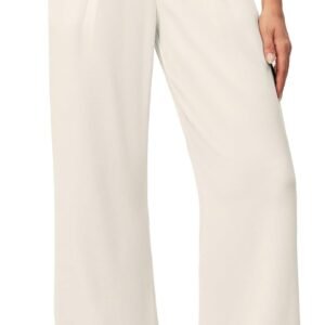 ewedoos wide leg pants woman stretchy work dress pants women trendy 2026 business casual outfits comfort fit slacks trousers