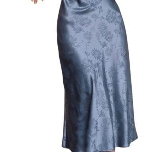 floerns women's spaghetti strap cowl neck long slip satin silk midi dress