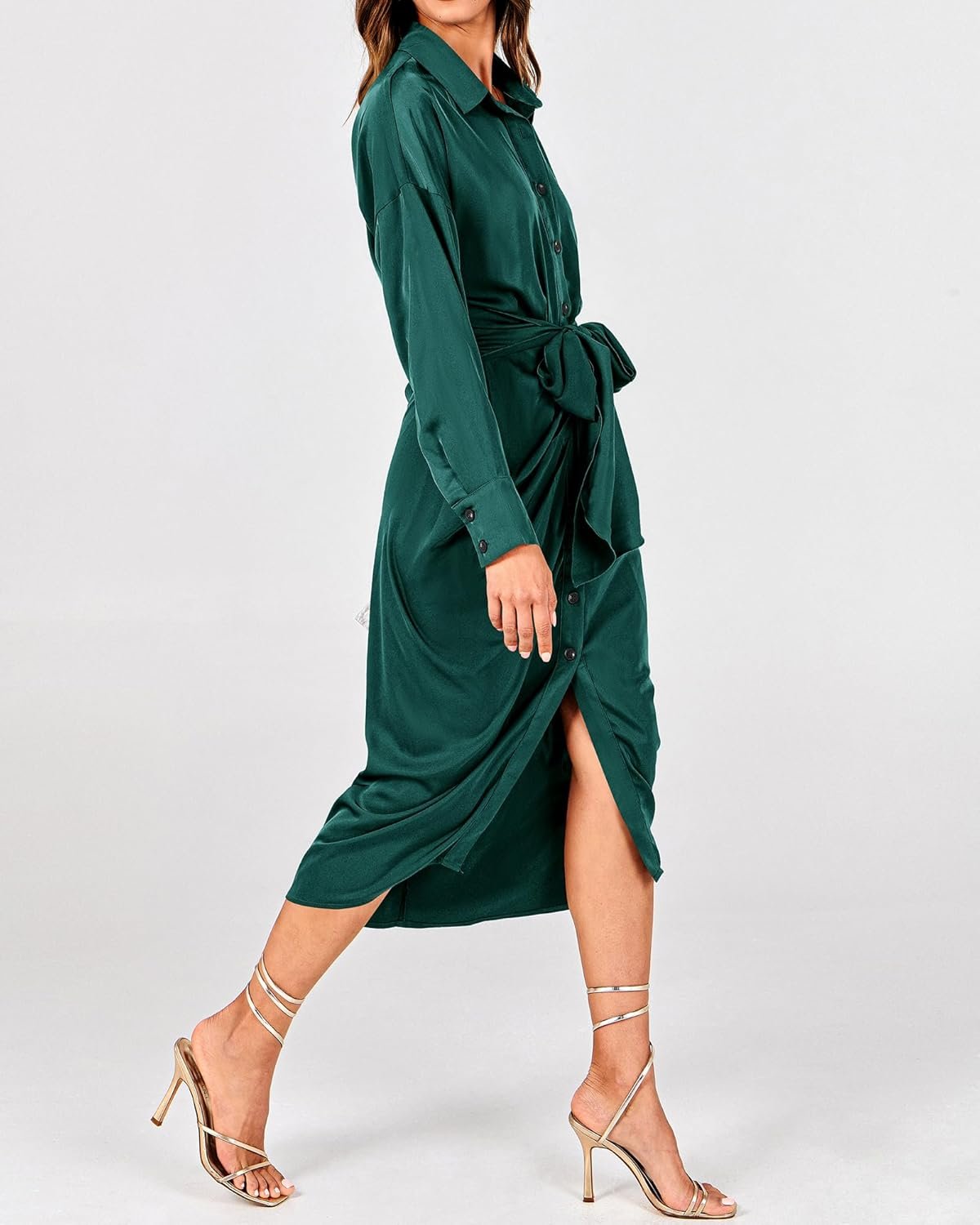 btfbm summer dresses for women 2026 long sleeve v neck button down elegant belted ruched satin silk shirt spring dress btfbm summer dresses for women 2026 long sleeve v neck button down elegant belted ruched satin silk shirt spring dress