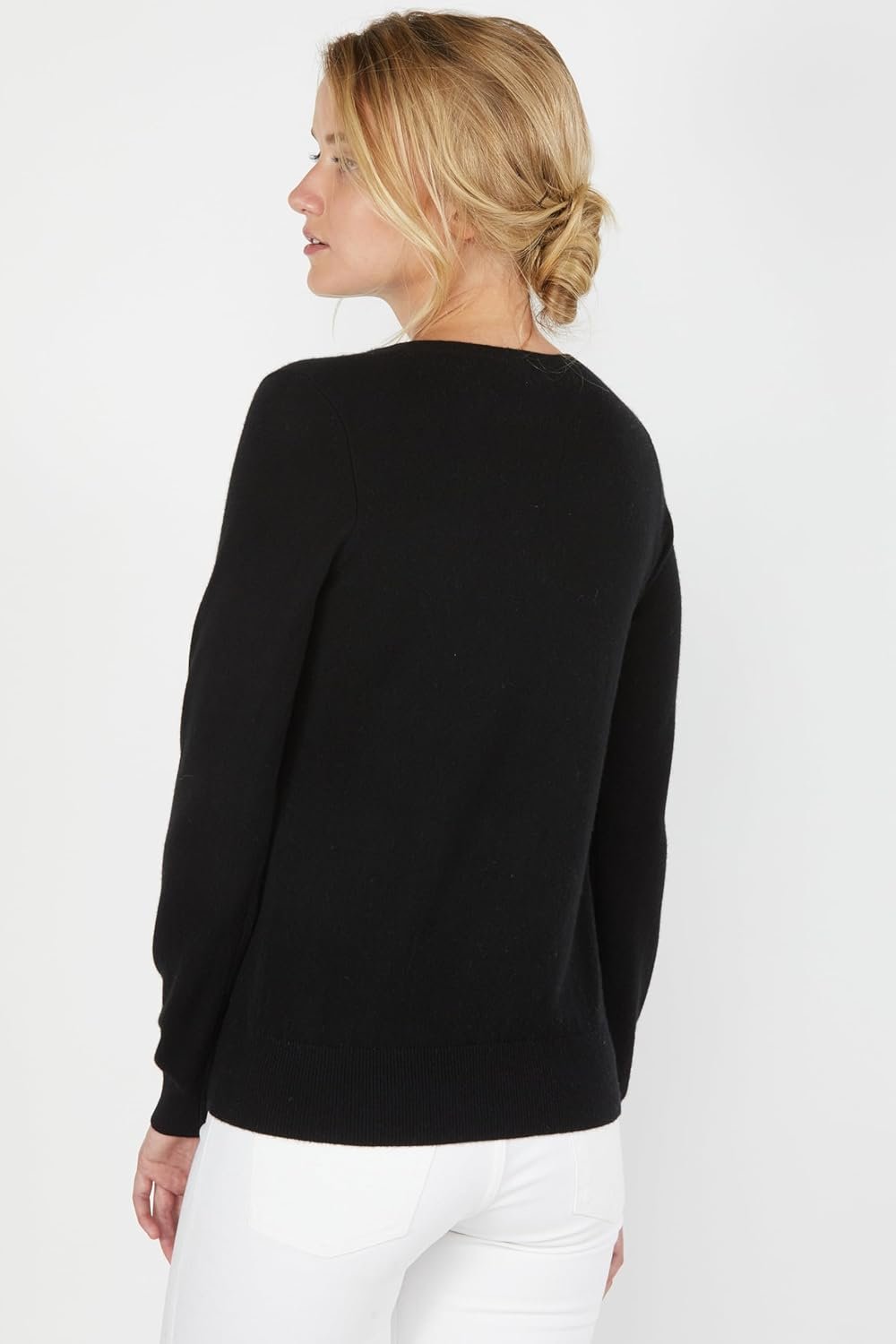 jennie liu women's 100% pure cashmere long sleeve pullover v neck sweater jennie liu women's 100% pure cashmere long sleeve pullover v neck sweater