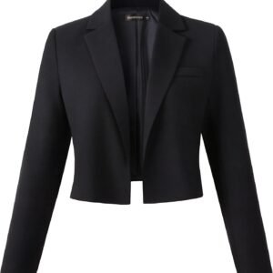 beninos womens casual blazers open front cropped blazer jacket