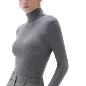 suuksess women turtleneck cashmere blend sweater long sleeve shirts fall basic thermal tops winter clothes