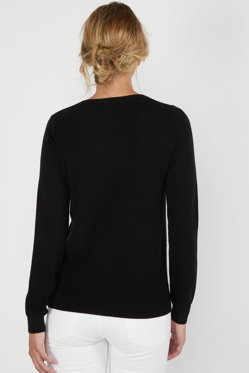 jennie liu women's 100% pure cashmere long sleeve pullover v neck sweater jennie liu women's 100% pure cashmere long sleeve pullover v neck sweater