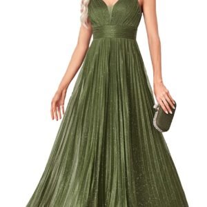 sexy backless maxi formal dress for women with sequin, sleeveless pleated evening gowns for wedding and cocktail