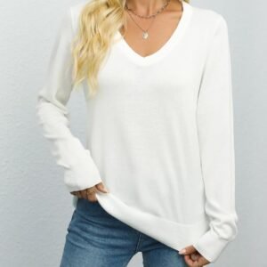 qualfort women's sweater 100% cotton long sleeve pullover sweater soft lightweight knit tops 2026