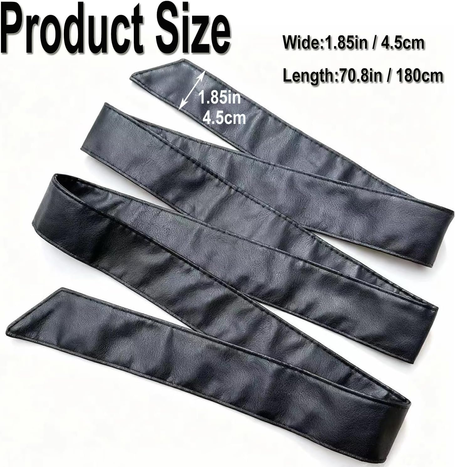 women black leather wrap belt obi waist fashion tie belt soft pu sash for dress coat jacket belts 1.8in wide 70in length women black leather wrap belt obi waist fashion tie belt soft pu sash for dress coat jacket belts 1.8in wide 70in length