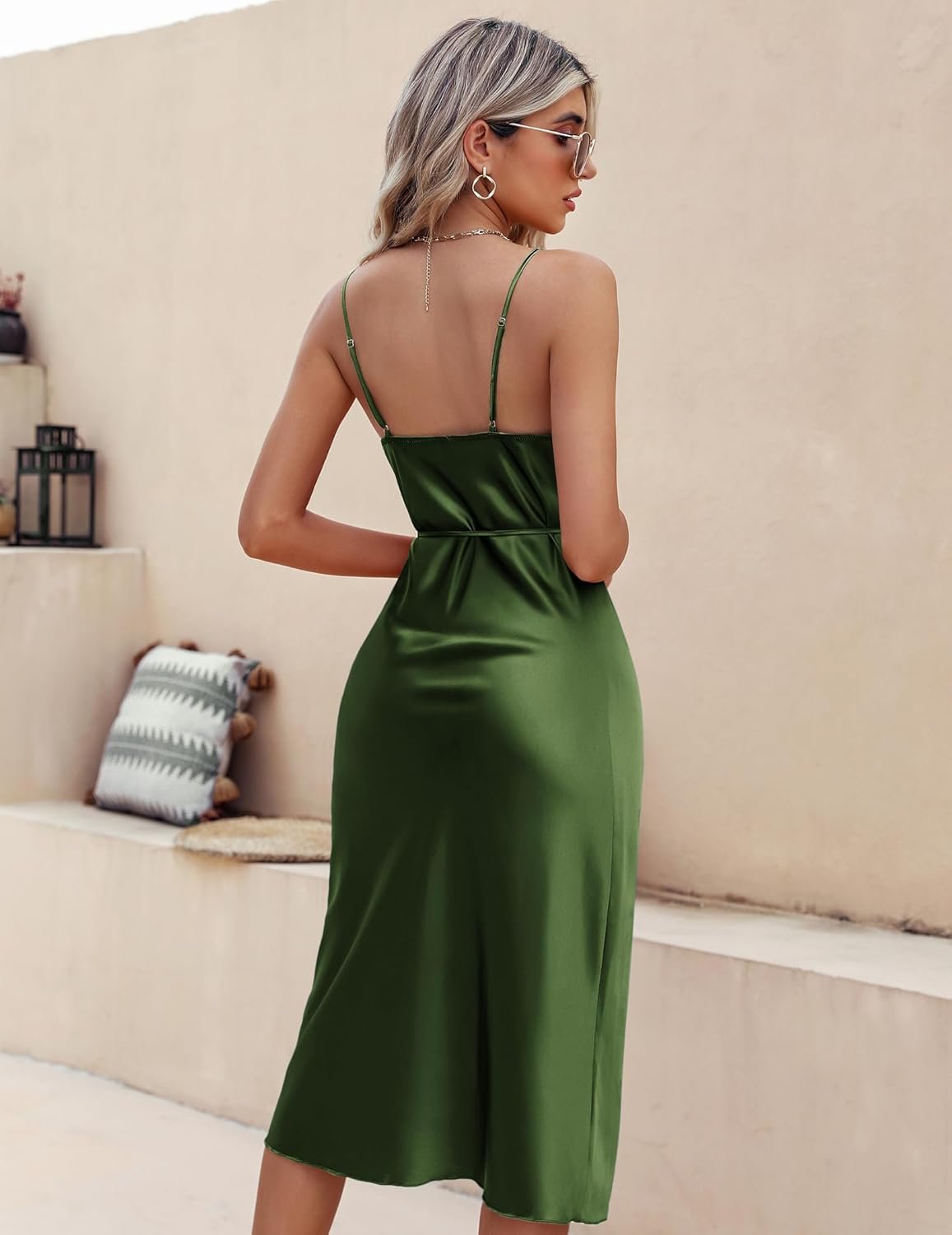 ekouaer womens satin nightgown sexy lingerie sleepwear spaghetti strap cowl neck elegant long slip satin silk midi dress ekouaer womens satin nightgown sexy lingerie sleepwear spaghetti strap cowl neck elegant long slip satin silk midi dress
