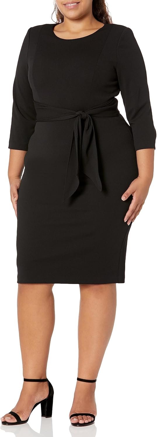 adrianna papell womens bow sheath dress with three quarter sleeves adrianna papell womens bow sheath dress with three quarter sleeves