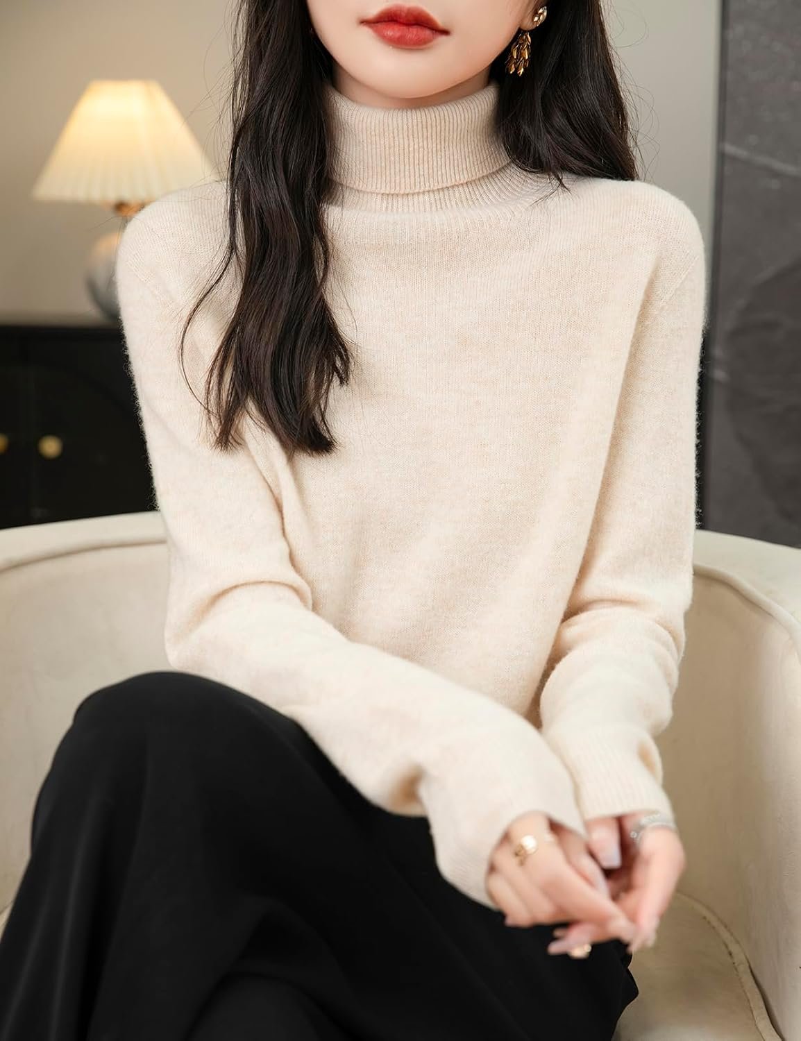 chanyarn women's turtleneck 100% merino wool 2025 first line ready to wear fall winter seamless knit pullover sweater chanyarn women's turtleneck 100% merino wool 2025 first line ready to wear fall winter seamless knit pullover sweater