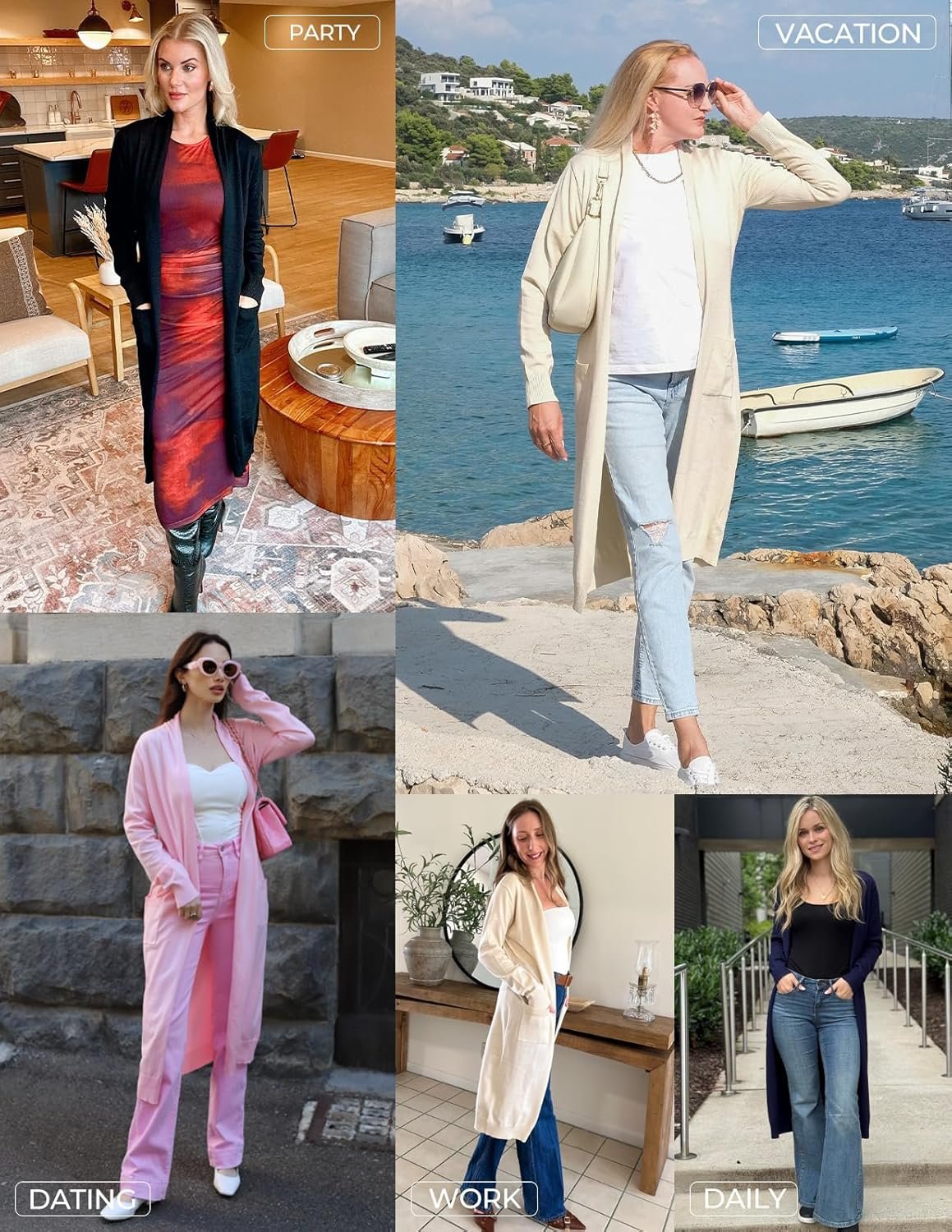 grace karin essential solid open front maxi long knitted cardigan sweater for women grace karin essential solid open front maxi long knitted cardigan sweater for women