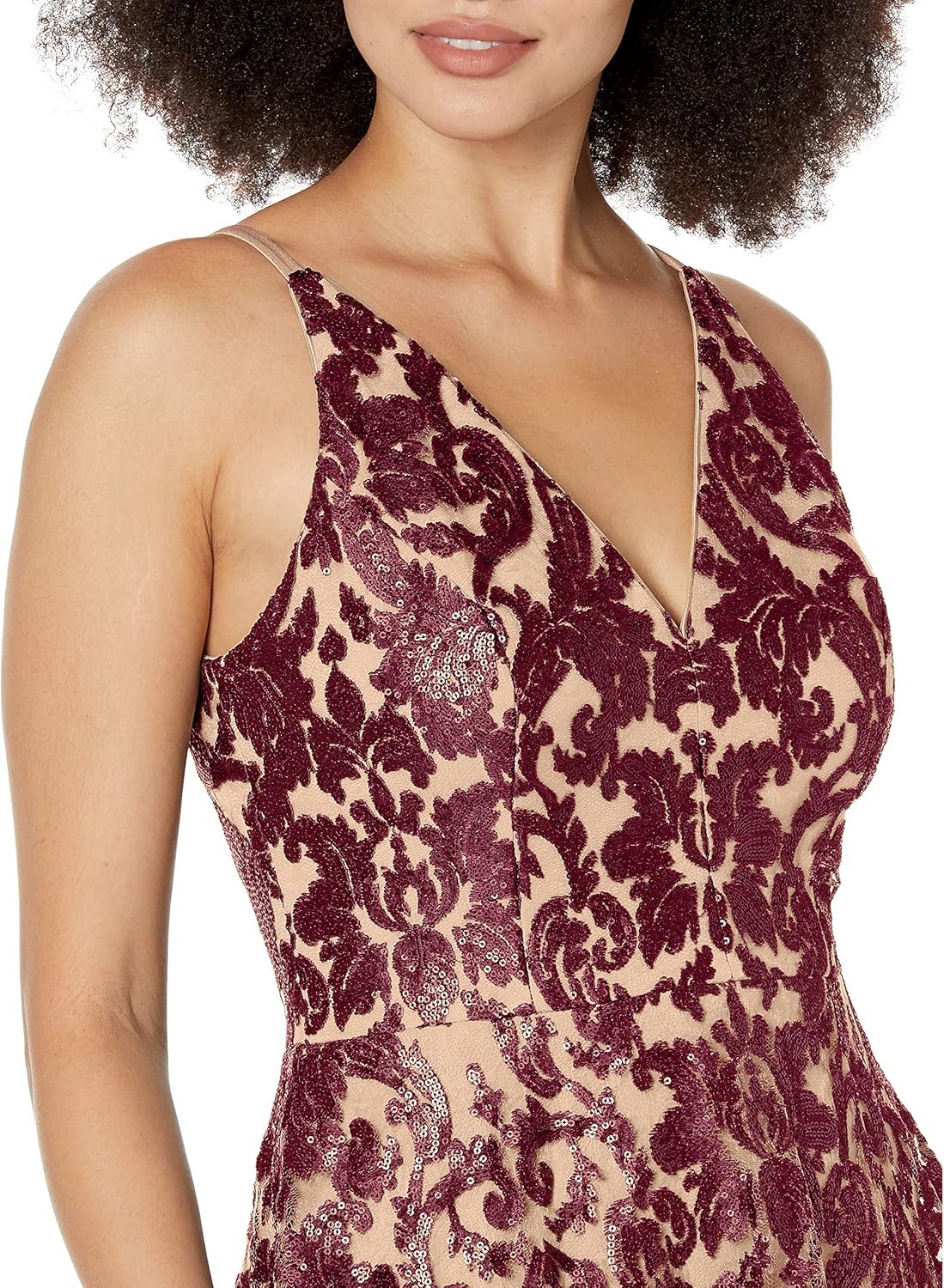 dress the population womens blair plunging fit and flare midi dress dress the population womens blair plunging fit and flare midi dress